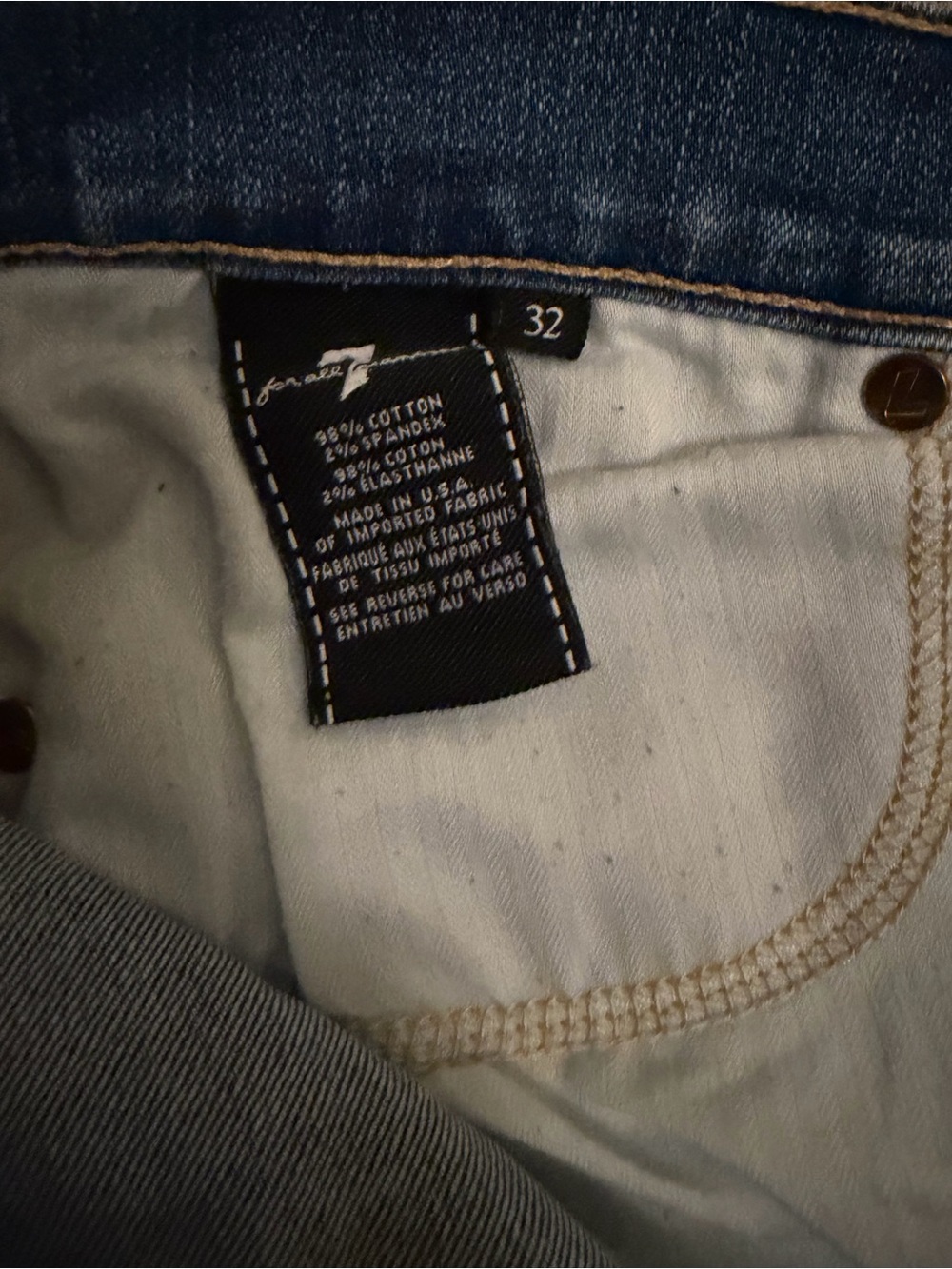 7 For All Mankind Women's Light Blue Dojo Jeans - SZ 32 - Picture 4 of 5